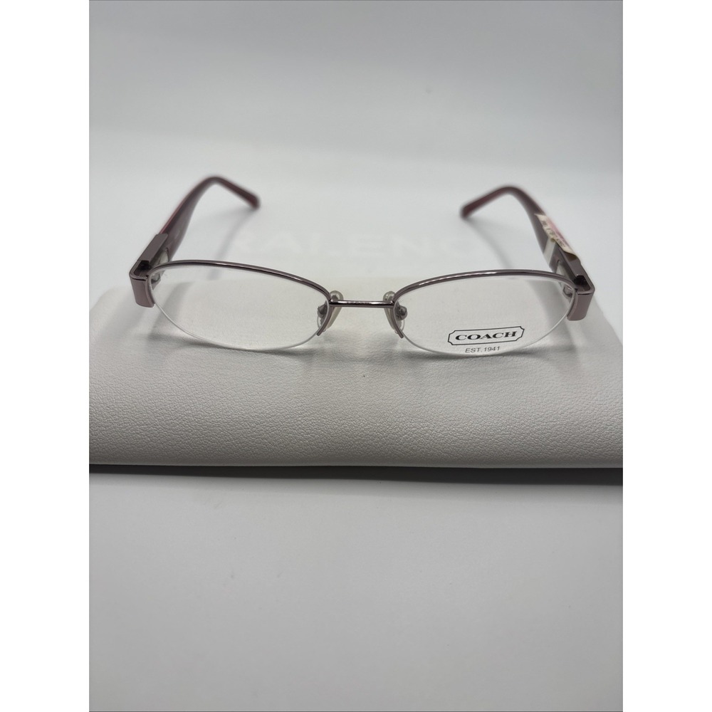 Coach Luella 1004 Light Rose Half Rim Eyeglasses Frames 49-17 135mm NWT #C427